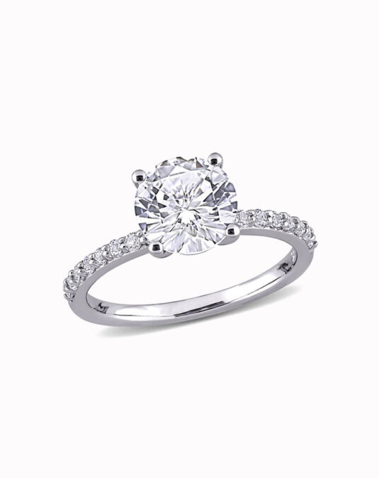 White Sapphire Ring White Gold